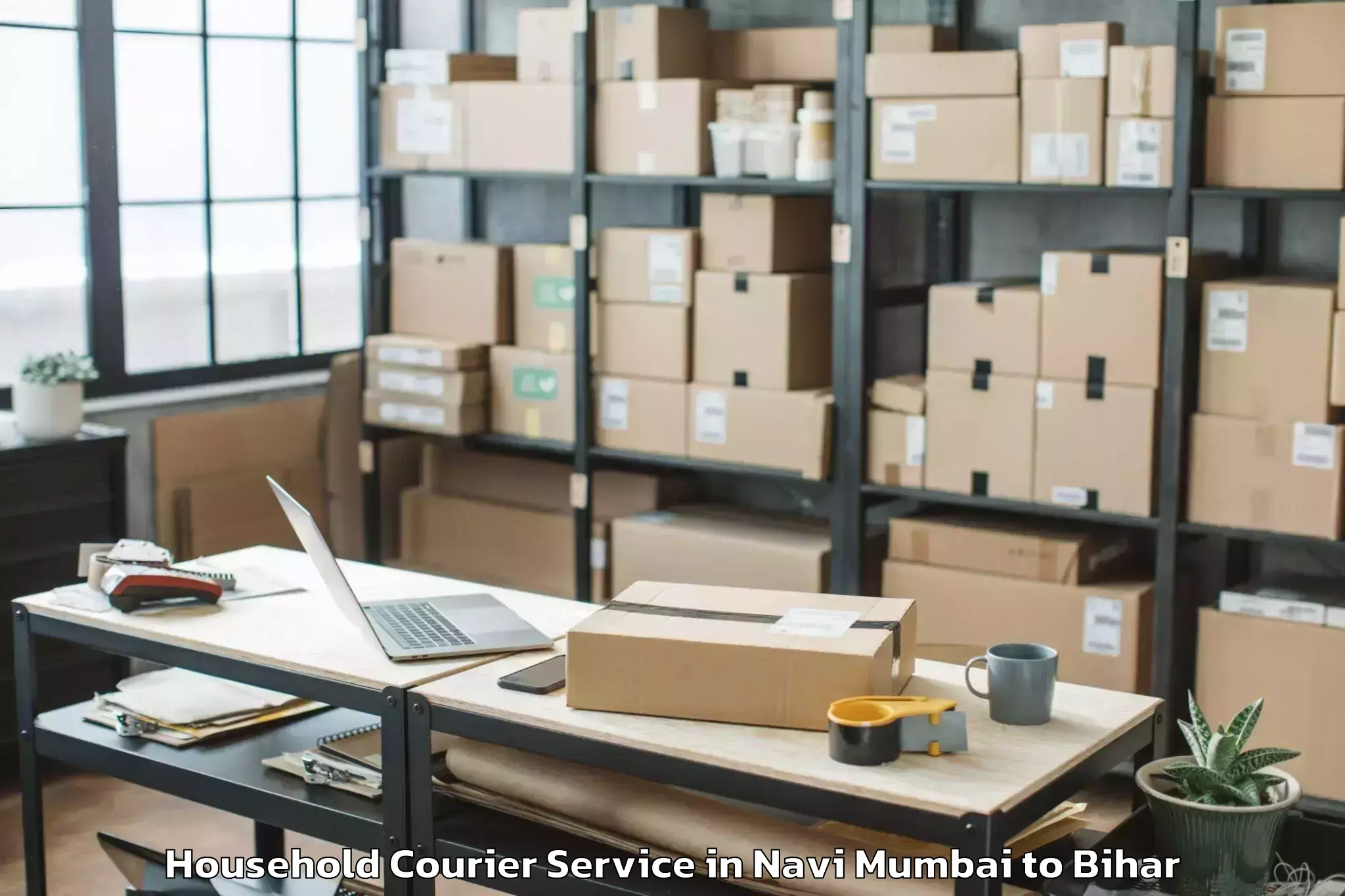 Easy Navi Mumbai to Saraiya Household Courier Booking